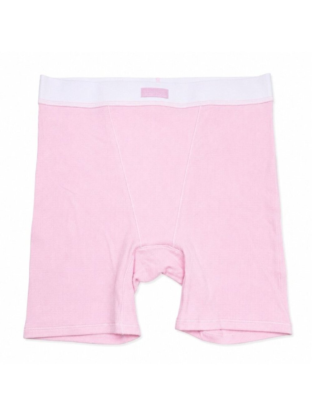 SKIMS Cotton Rib Sleep Shorts M Pink Ribbed Stretch Coquette Comfy Soft